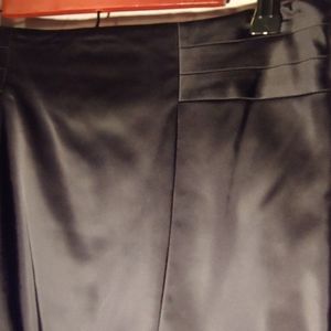 Black Satin Tuxedo Skirt
